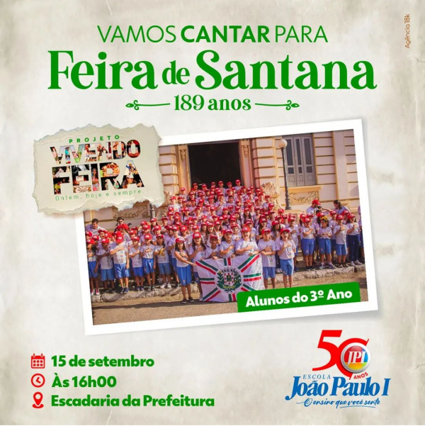 Aniversário da Cidade: Cantata na Prefeitura Municipal homenageia Feira nesta quinta (15)