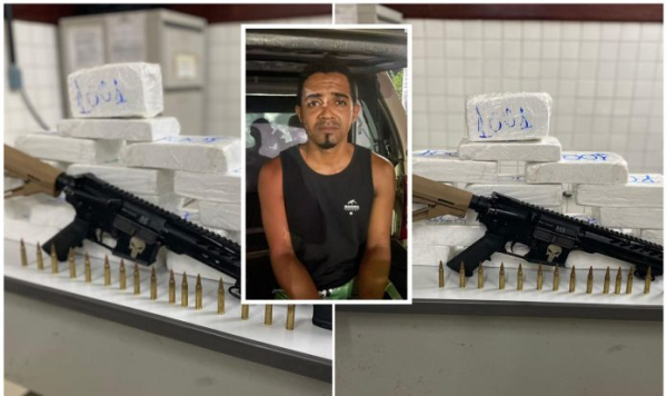 BAQUE NO BDM: Fuzil e cocaína avaliada em R$1 milhão apreendidos em Ipiaú