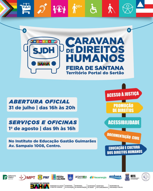 Caravana de Direitos Humanos chega a Feira de Santana com documentação civil, serviços e formação