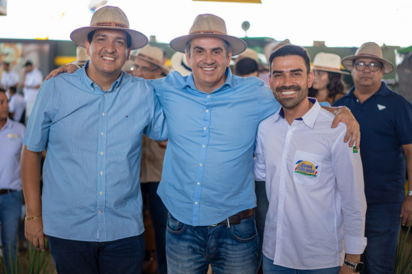 Danilo Henrique recepciona presidente nacional do PP, senador Ciro Nogueira, na Bahia Farm Show