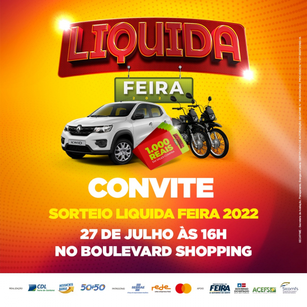 Liquida Feira sorteia prêmios nesta quarta (27)