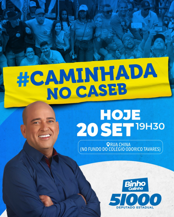 Sem essa de já ganhou o candidato Binho Galinha faz caminhada no bairro do Caseb