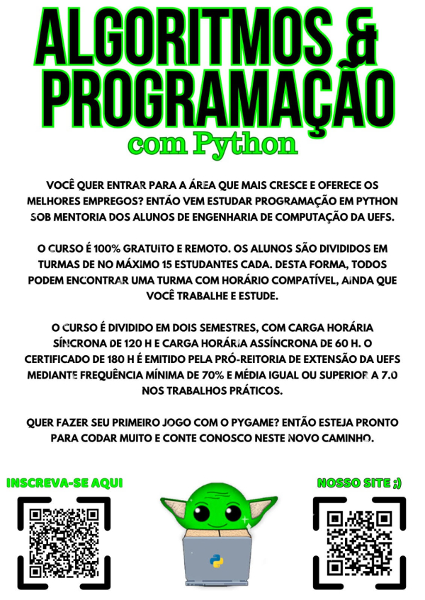 Uefs oferece curso de algoritmos e programação em Python para estudantes  do ensino médio de escolas públicas