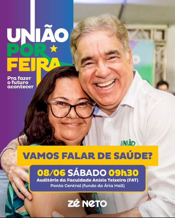 União por Feira vai debater saúde do município neste sábado (8)*